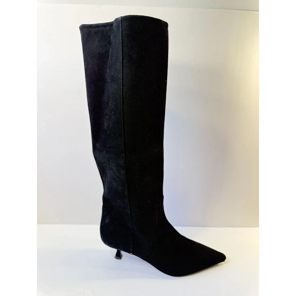 Stuart Weitzman Women's Naomi 50 Boot Black 1, US 9 Medium